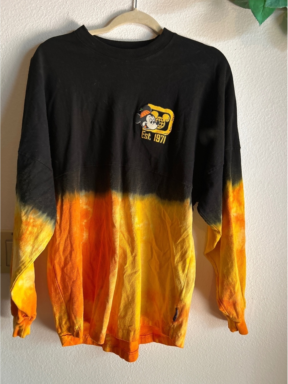 Disney Spirit Jersey Halloween Mickey Mouse Long Sleeve Shirt Size Small